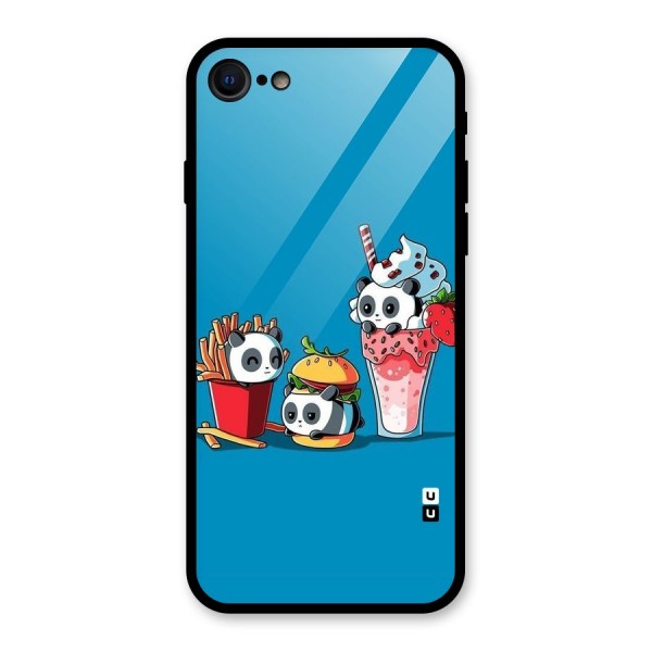 Panda Lazy Glass Back Case for iPhone 7