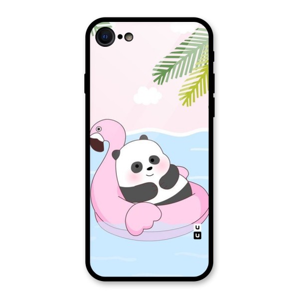 Panda Swim Glass Back Case for iPhone 7