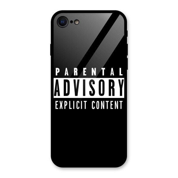 Parental Advisory Label Glass Back Case for iPhone 7