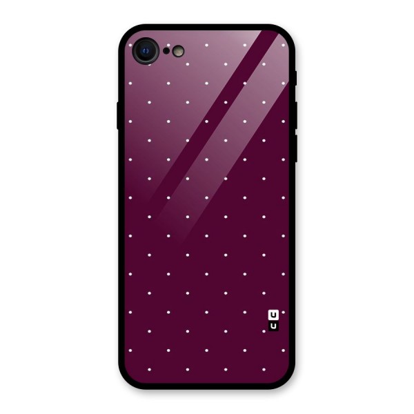 Purple Polka Glass Back Case for iPhone 7