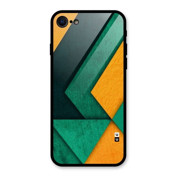 Rugged Abstract Stripes Glass Back Case for iPhone 7