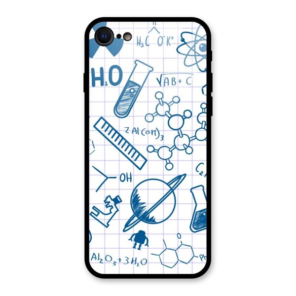 Science Notebook Glass Back Case for iPhone 7