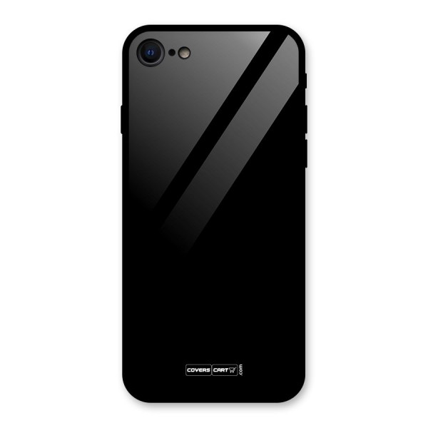 Simple Black Glass Back Case for iPhone 7