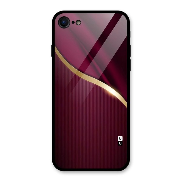 Smooth Maroon Glass Back Case for iPhone 7
