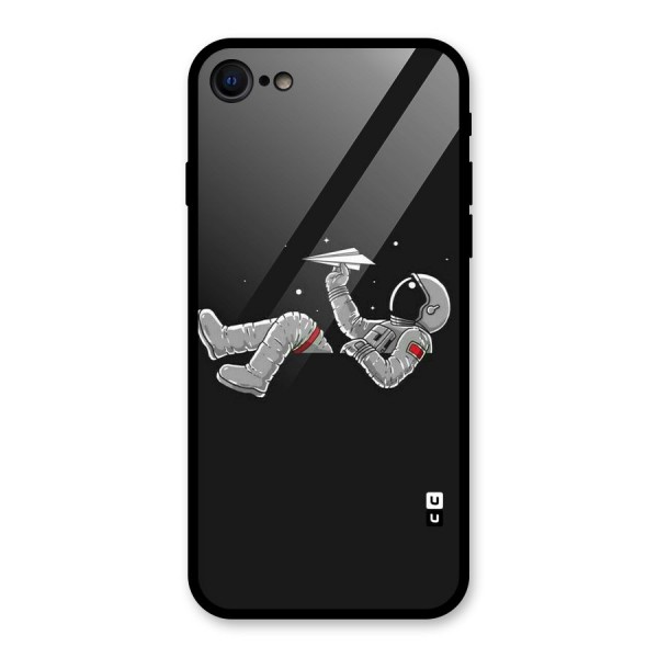 Spaceman Flying Glass Back Case for iPhone 7