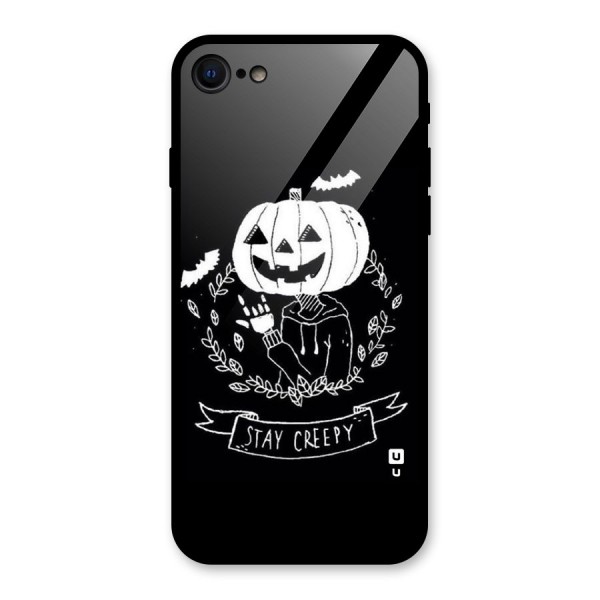 Stay Creepy Glass Back Case for iPhone 7