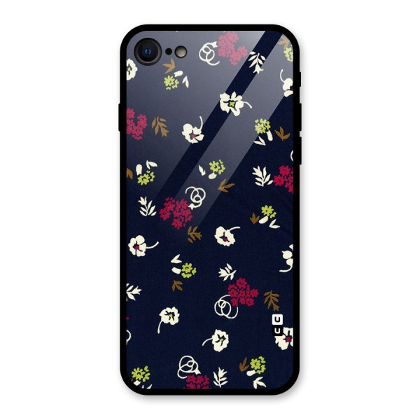 Tiny Flowers Glass Back Case for iPhone 7