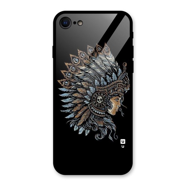 Tribal Design Glass Back Case for iPhone 7