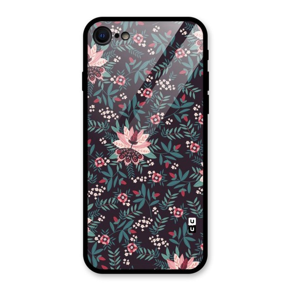 Very Leafy Pattern Glass Back Case for iPhone 7