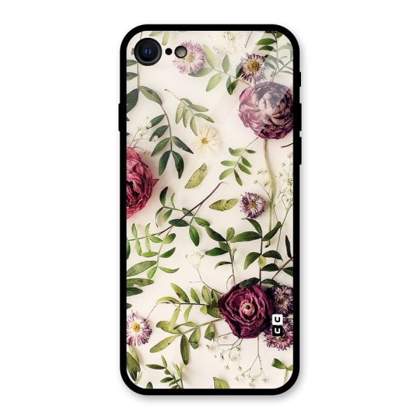 Vintage Rust Floral Glass Back Case for iPhone 7