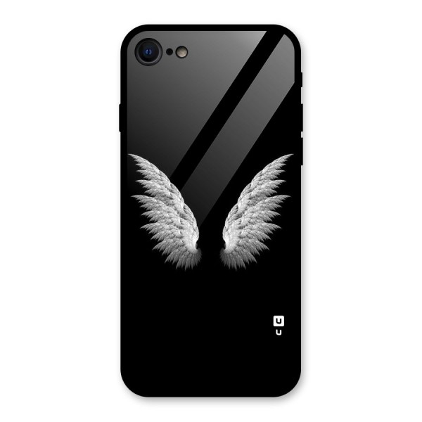 White Wings Glass Back Case for iPhone 7