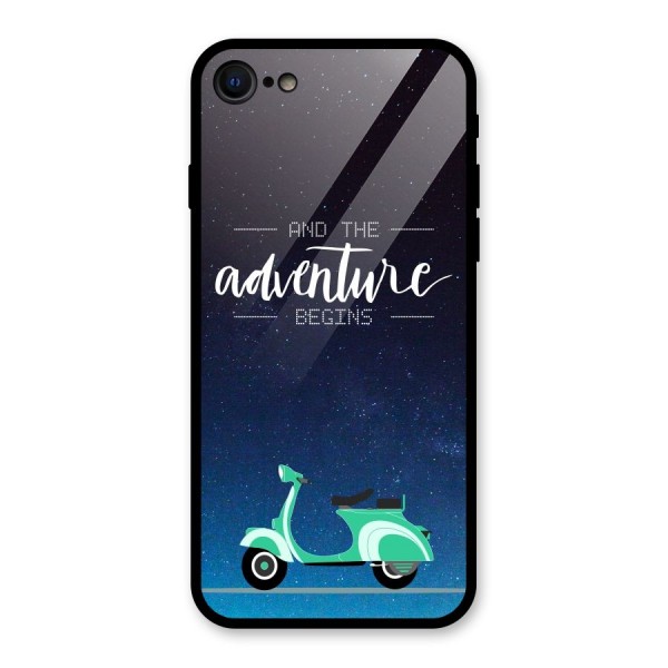 Adventure Scooter Glass Back Case for iPhone 8