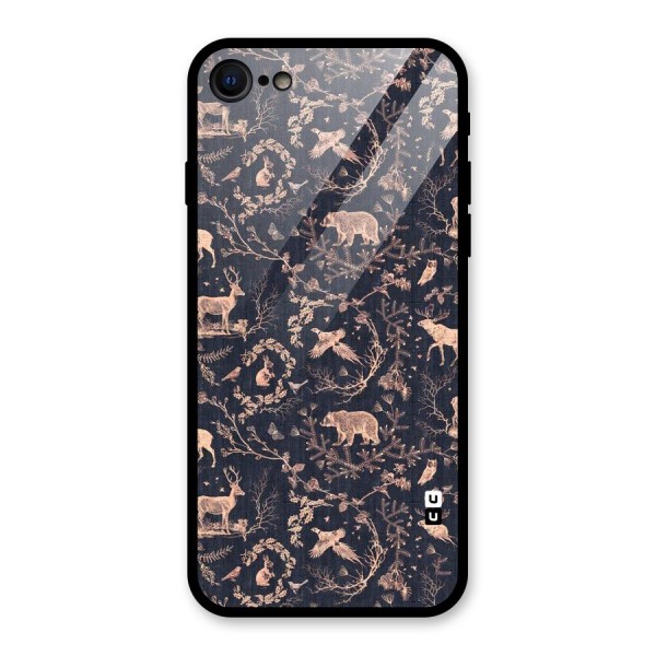 Beautiful Animal Design Glass Back Case for iPhone 8
