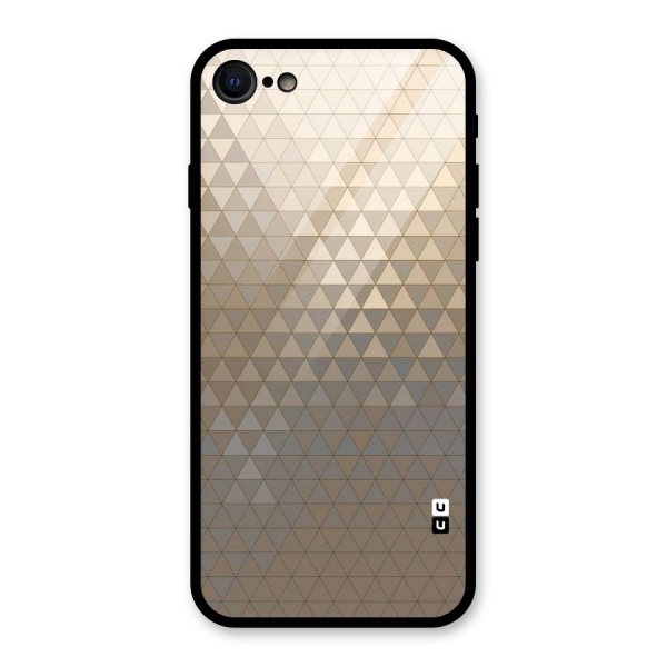 Beautiful Golden Pattern Glass Back Case for iPhone 8