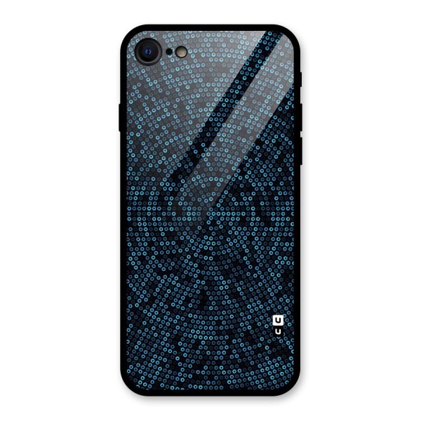 Blue Disco Lights Glass Back Case for iPhone 8