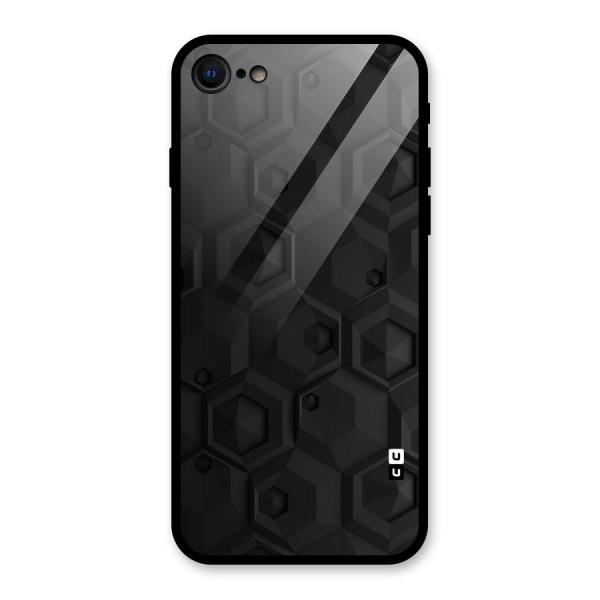Classic Hexa Glass Back Case for iPhone 8
