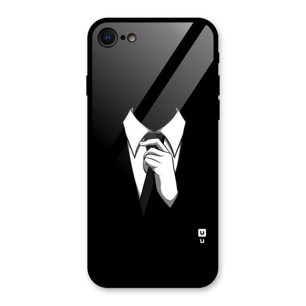 Faceless Gentleman Glass Back Case for iPhone 8