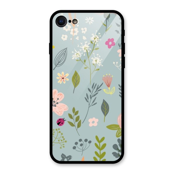 Flawless Flowers Glass Back Case for iPhone 8
