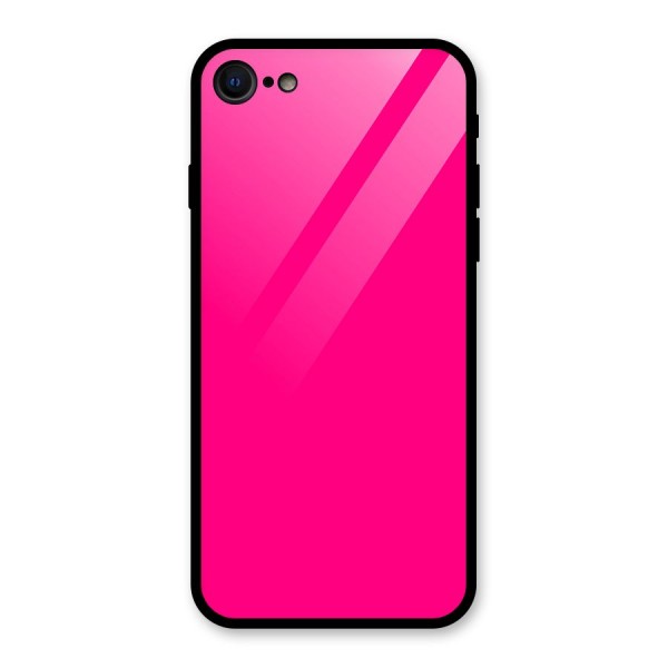 Hot Pink Glass Back Case for iPhone 8