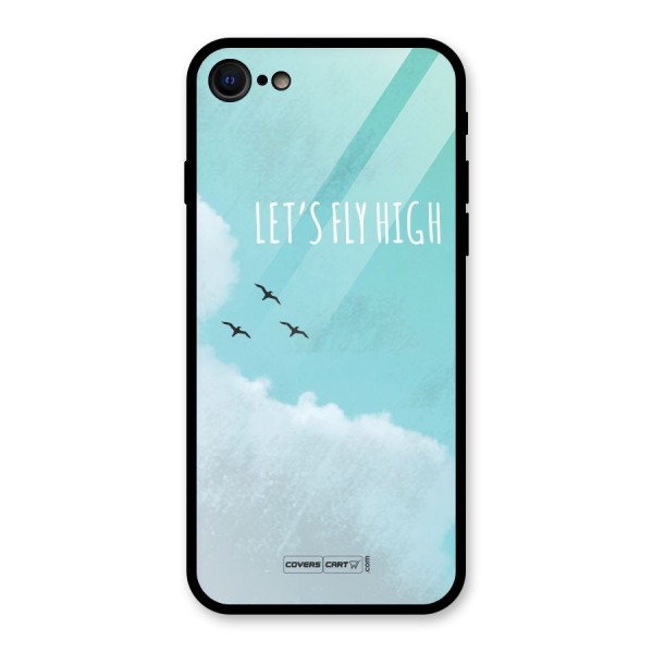 Lets Fly High Glass Back Case for iPhone 8