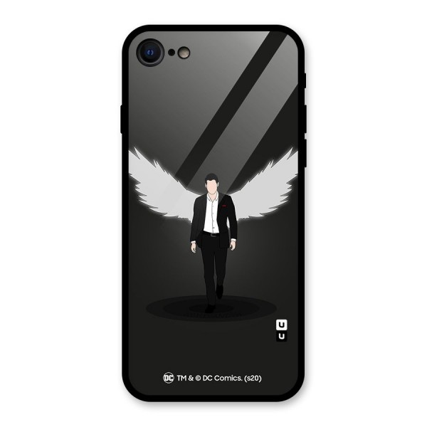 Lucifer Minimalistic Archangel Art Glass Back Case for iPhone 8