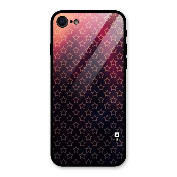 Ombre Stars Glass Back Case for iPhone 8
