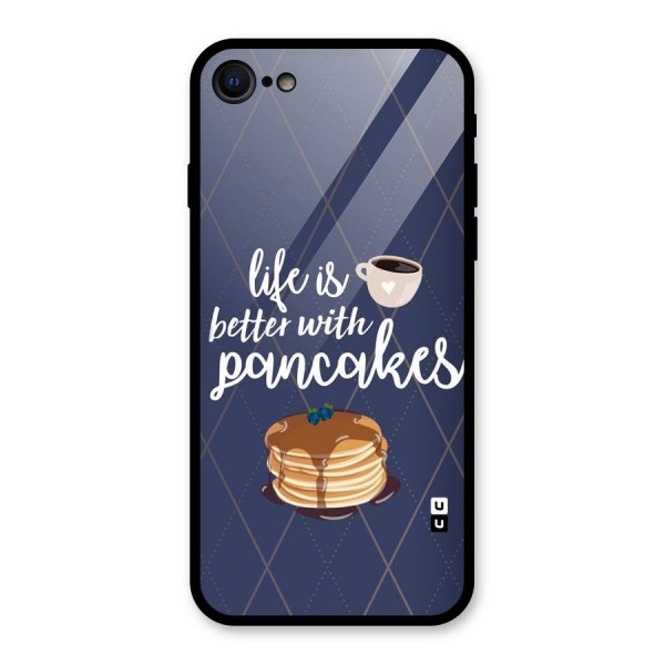 Pancake Life Glass Back Case for iPhone 8