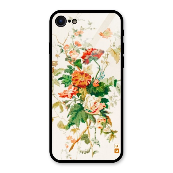 Summer Floral Glass Back Case for iPhone 8