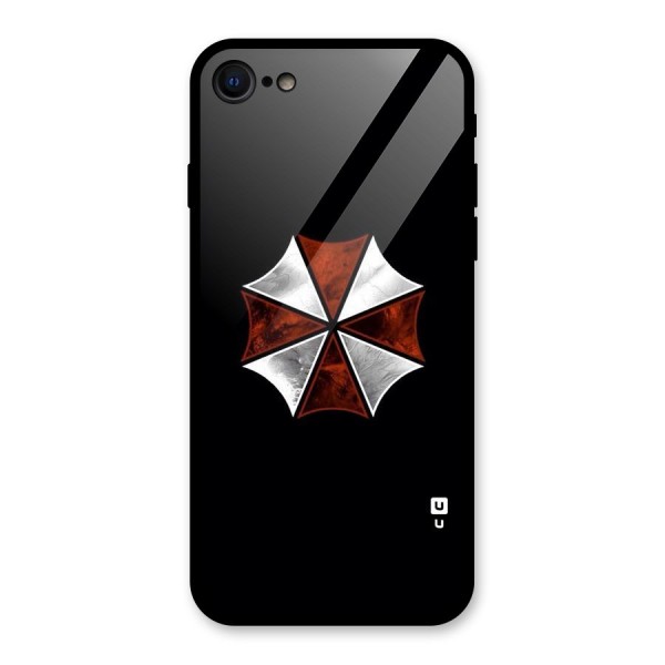 Umbrella Design Glass Back Case for iPhone 8