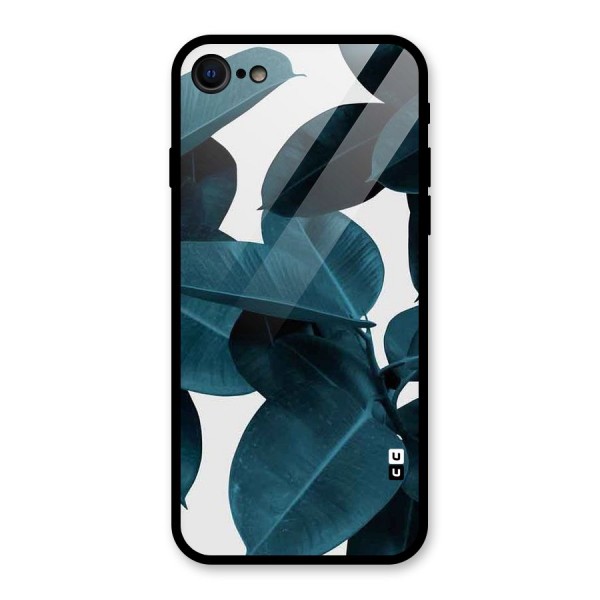 Very Aesthetic Leafs Glass Back Case for iPhone 8