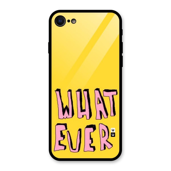 Whatever Yellow Glass Back Case for iPhone 8