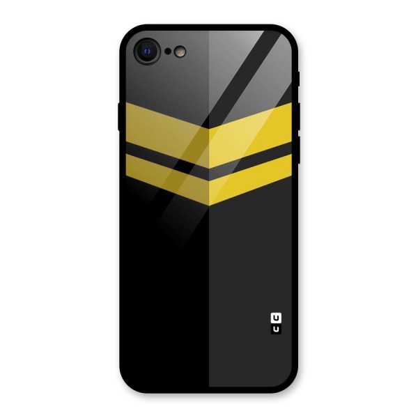 Yellow Lines Glass Back Case for iPhone 8