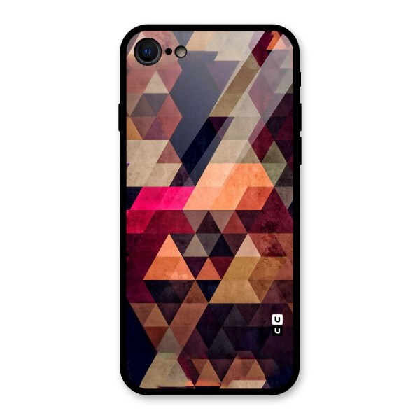 Abstract Beauty Triangles Glass Back Case for iPhone SE 2020