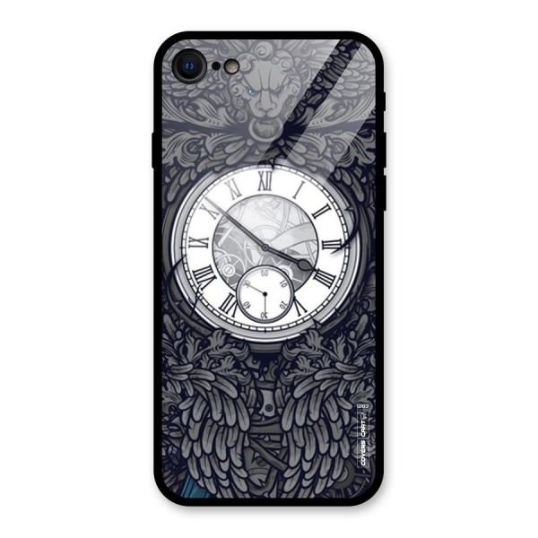 Artsy Wall Clock Glass Back Case for iPhone SE 2020
