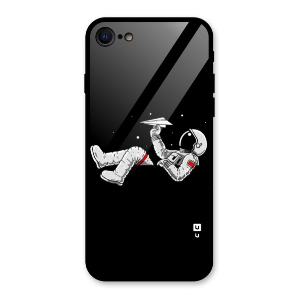 Astronaut Aeroplane Glass Back Case for iPhone SE 2020