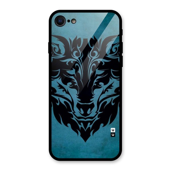 Black Artistic Wolf Glass Back Case for iPhone SE 2020