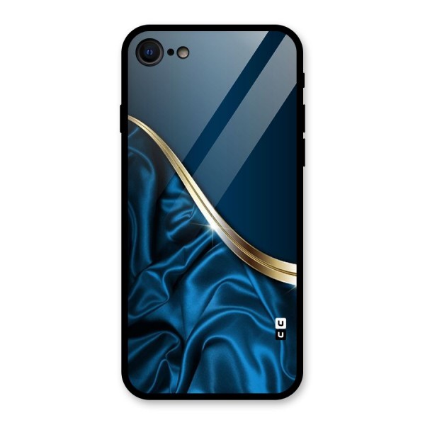 Blue Smooth Flow Glass Back Case for iPhone SE 2020