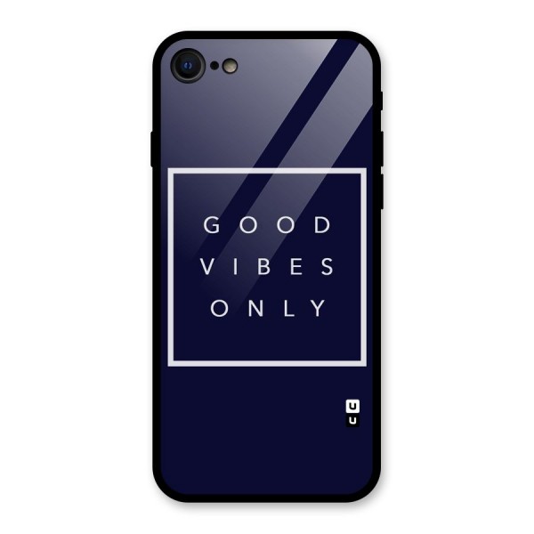 Blue White Vibes Glass Back Case for iPhone SE 2020
