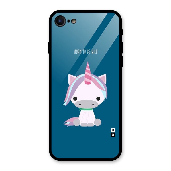 Born Wild Unicorn Glass Back Case for iPhone SE 2020