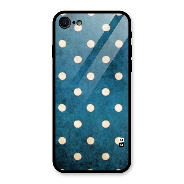 Classic Blue Polka Glass Back Case for iPhone SE 2020