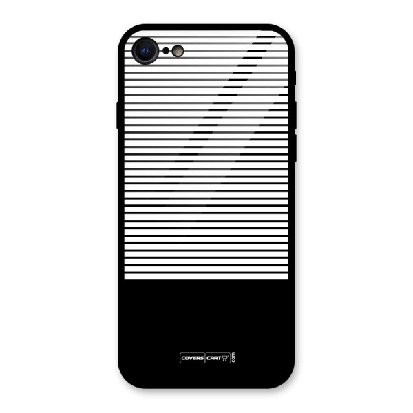 Classy Black Stripes Glass Back Case for iPhone SE 2020