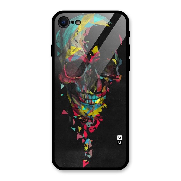 Colored Skull Shred Glass Back Case for iPhone SE 2020