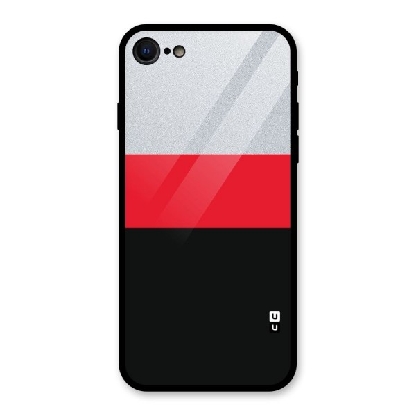 Cool Melange Stripe Glass Back Case for iPhone SE 2020