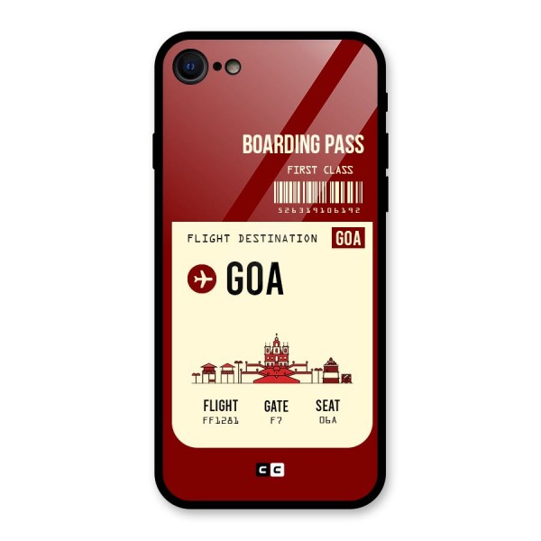 Goa Boarding Pass Glass Back Case for iPhone SE 2020