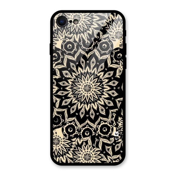 Golden Mandala Glass Back Case for iPhone SE 2020