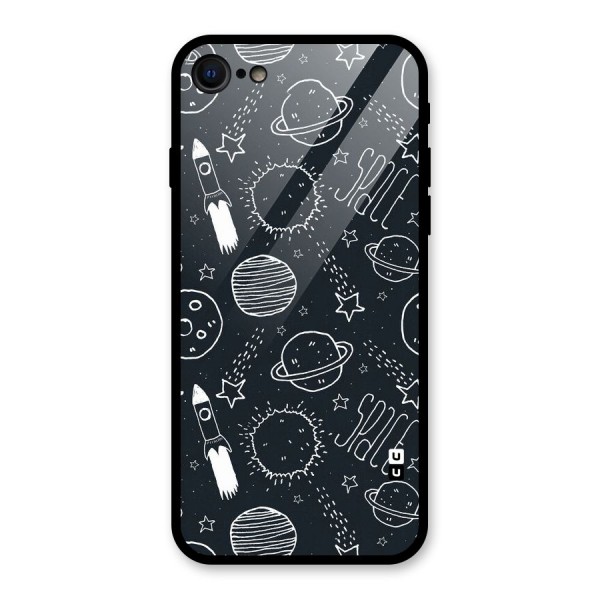 Just Space Things Glass Back Case for iPhone SE 2020