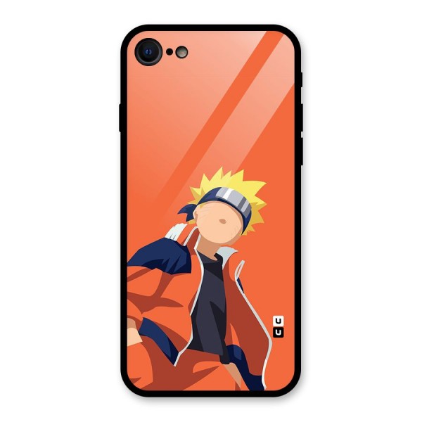 Naruto Uzumaki Minimalist Glass Back Case for iPhone SE 2020