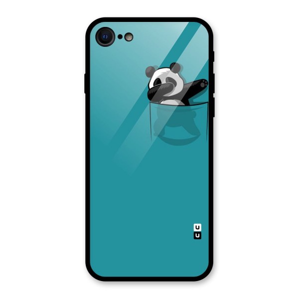 Panda Dabbing Away Glass Back Case for iPhone SE 2020