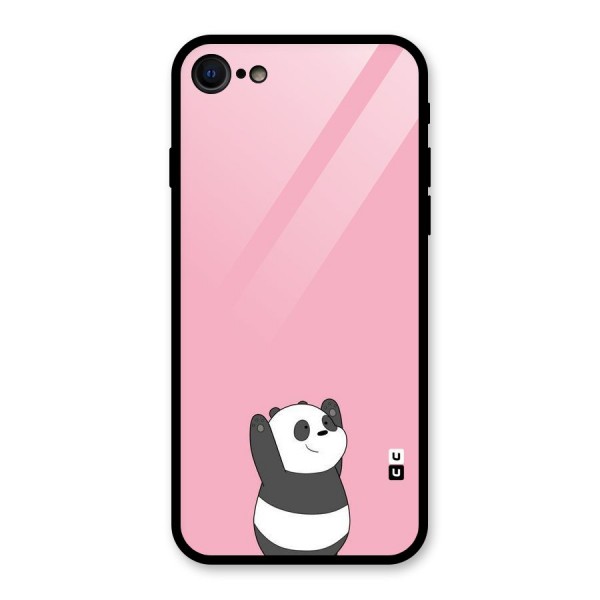 Panda Handsup Glass Back Case for iPhone SE 2020