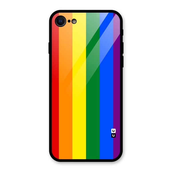 Pride Rainbow Stripes Glass Back Case for iPhone SE 2020